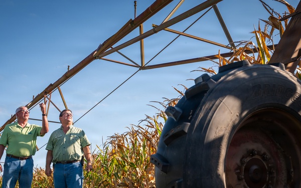 Illinois Corn Farmer with RMA employee