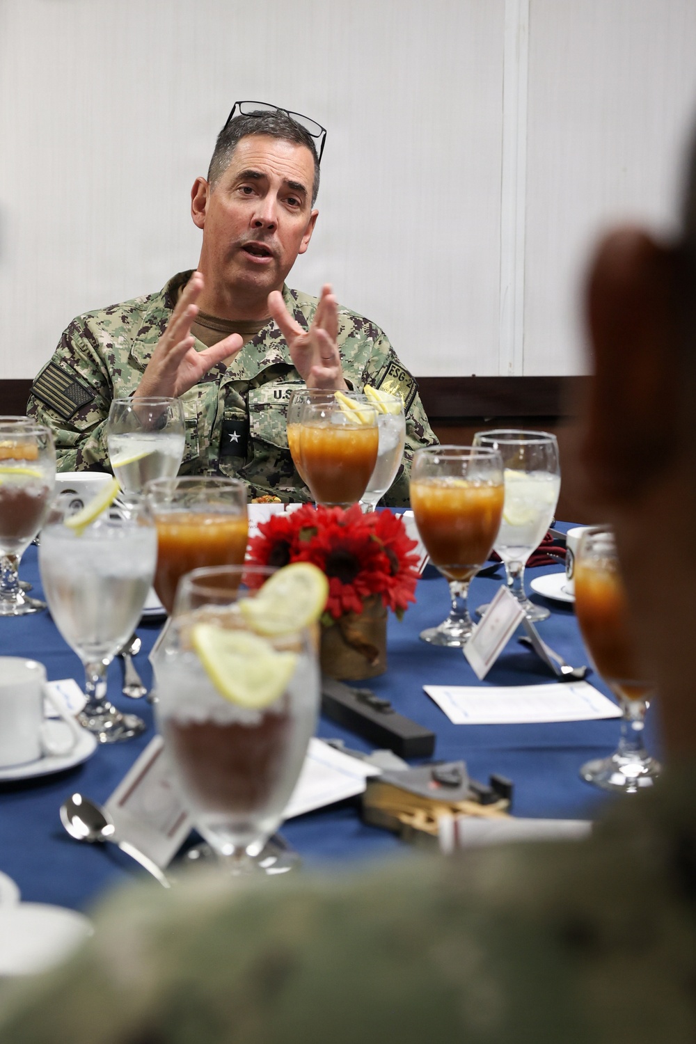Distinguished Visitors from Expeditionary Strike Group Two visit USS Bataan (LHD 5)