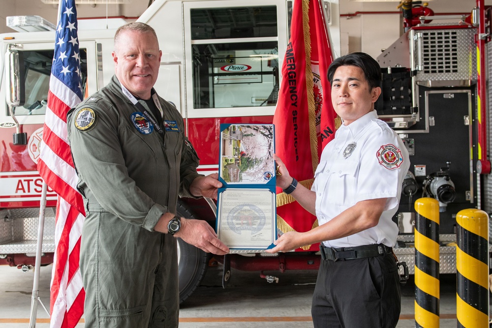 Letter of Appreciation Presentation at the NAF Atsugi Fire Department