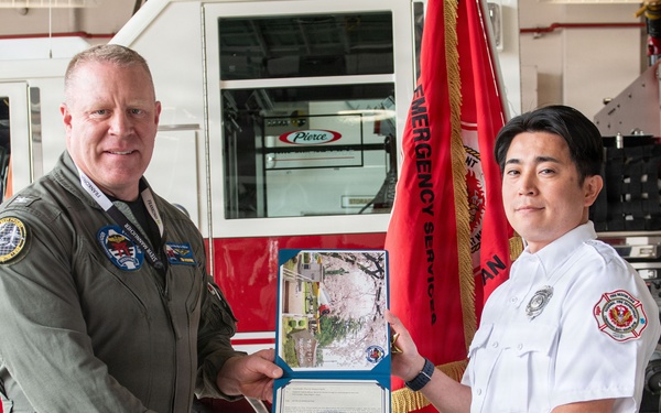 Letter of Appreciation Presentation at the NAF Atsugi Fire Department