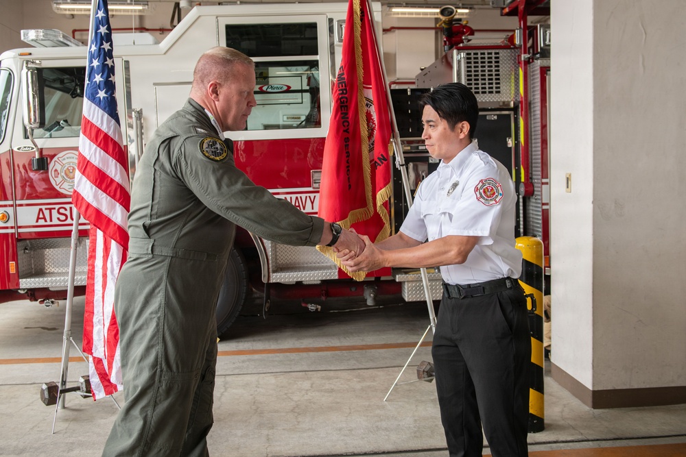 Letter of Appreciation Presentation at the NAF Atsugi Fire Department