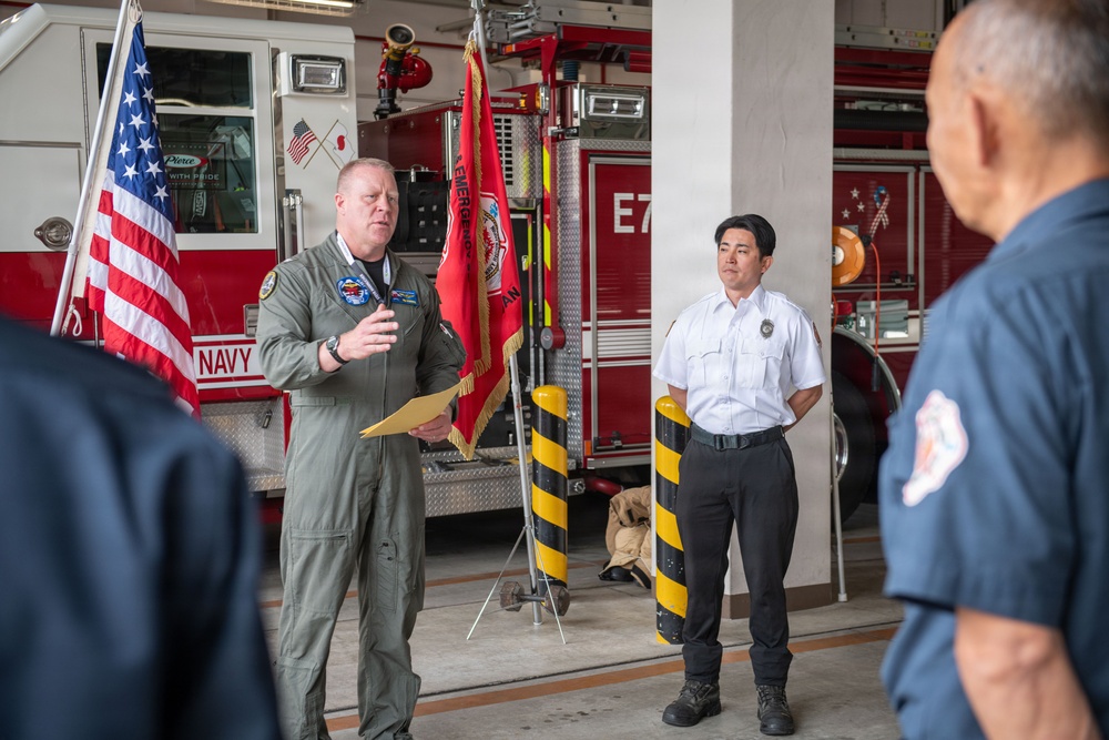 Letter of Appreciation Presentation at the NAF Atsugi Fire Department