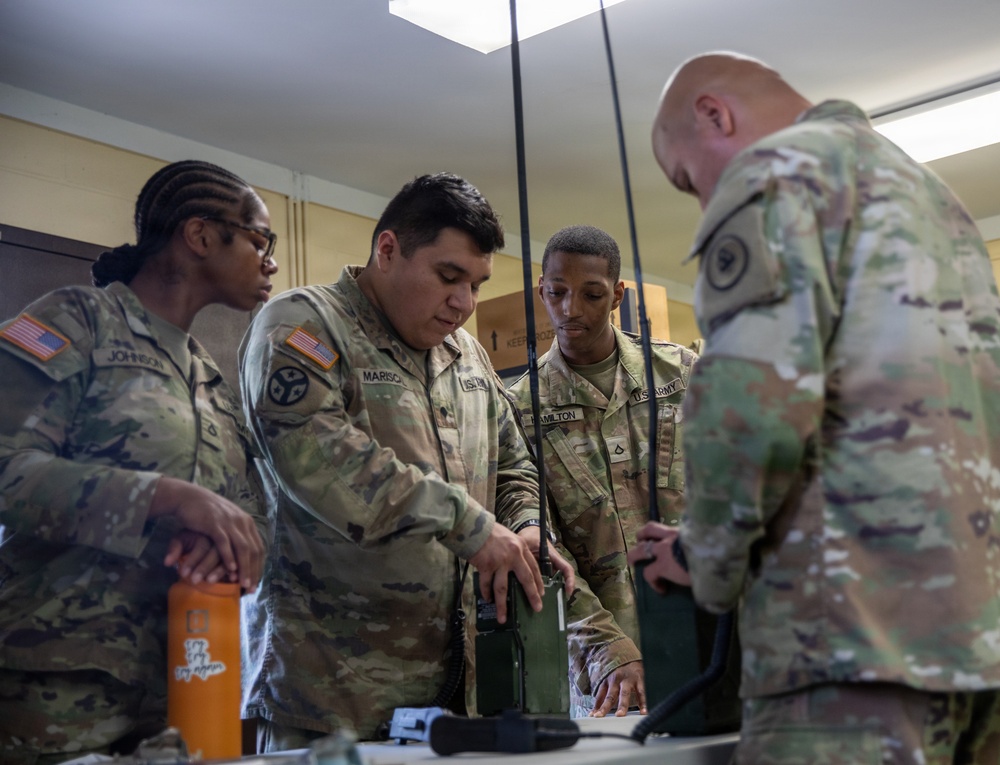 301st Troop Command Soldiers strengthen communications readiness during radio training