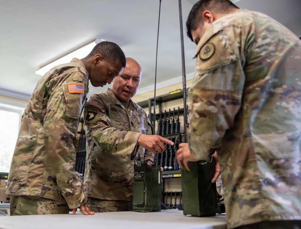 301st Troop Command Soldiers strengthen communications readiness during radio training