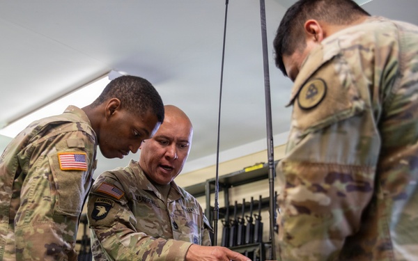 301st Troop Command Soldiers strengthen communications readiness during radio training