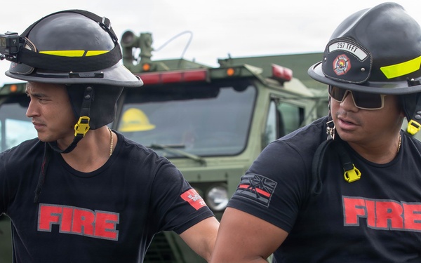 Hawaii Army National Guard firefighters conduct joint emergency response training on Maui