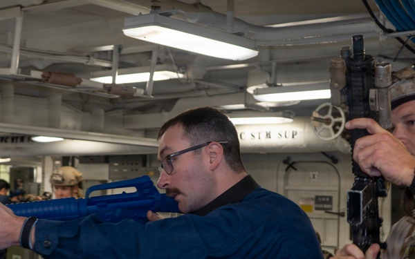 George Washington Conducts Close Quarters Battle Drill