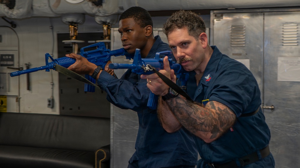 George Washington Conducts Close Quarters Battle Drill
