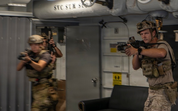 George Washington Conducts Close Quarters Battle Drill
