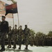 U.S. Army 101st Airborne Division soldiers march in ceremonial parade, Normandy, France