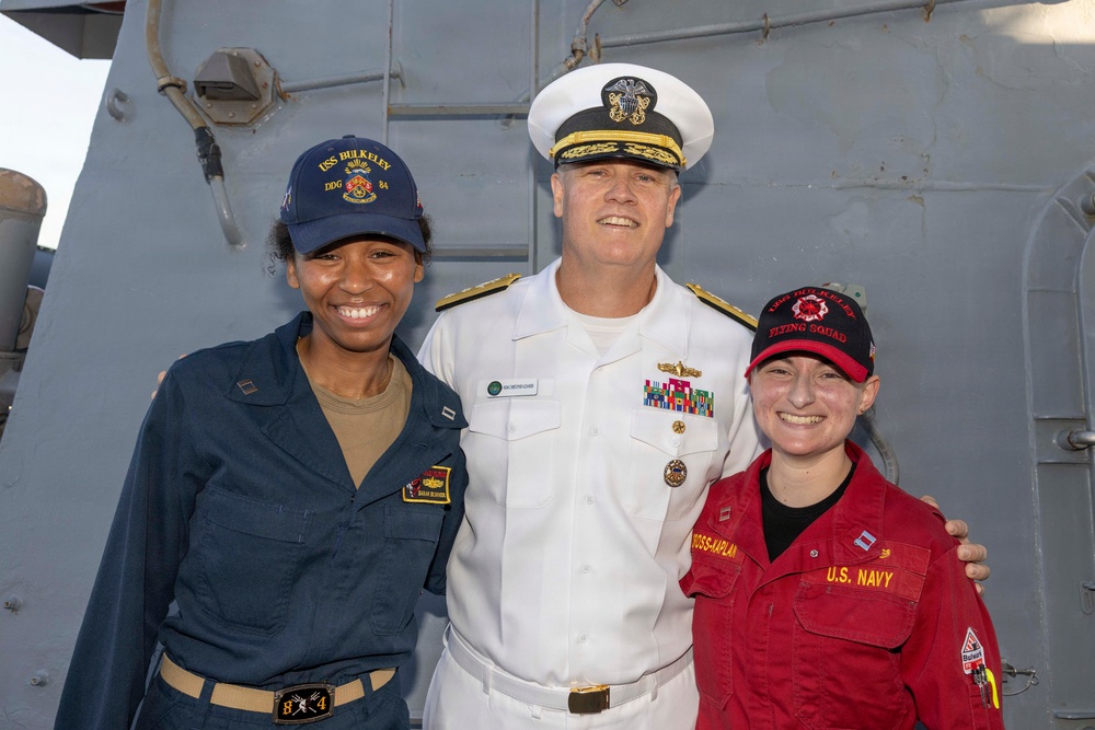 Commander of Naval Surface Force Atlantic visits USS Bulkeley (DDG 84) during its return to homeport, June 1, 2026