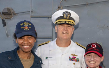 Commander of Naval Surface Force Atlantic visits USS Bulkeley (DDG 84) during its return to homeport, June 1, 2026