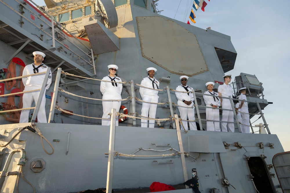 USS Bulkeley (DDG 84) returns to Naval Station Rota, Spain, June 1, 2026