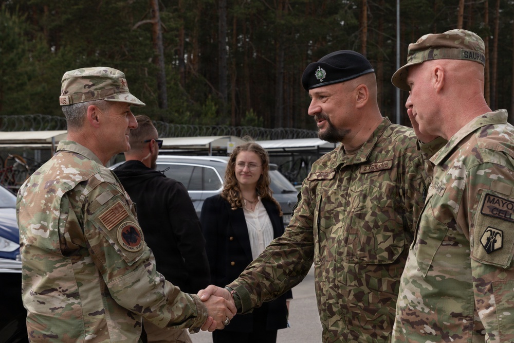 Chief of the National Guard Bureau visits Military Base Ādaži