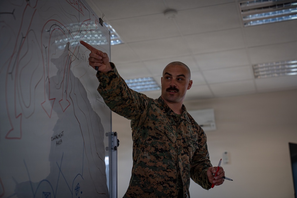 U.S. Marines participate in an integrated staff planners' course with NATO partners, allies in Romania