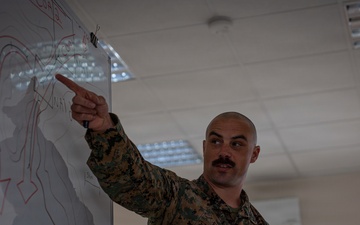 U.S. Marines participate in an integrated staff planners' course with NATO partners, allies in Romania