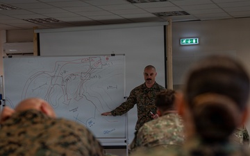 U.S. Marines participate in an integrated staff planners' course with NATO partners, allies in Romania