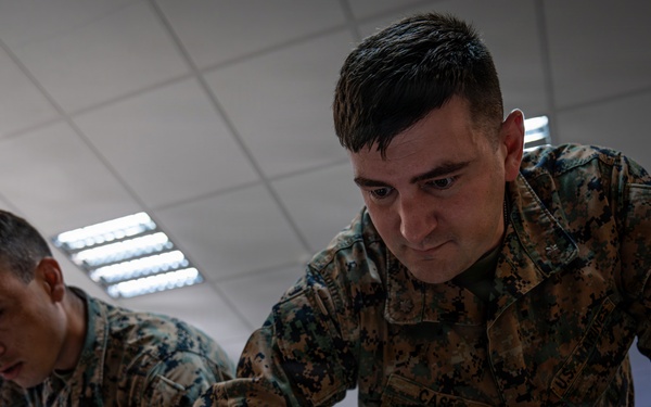 U.S. Marines participate in an integrated staff planners' course with NATO partners, allies in Romania