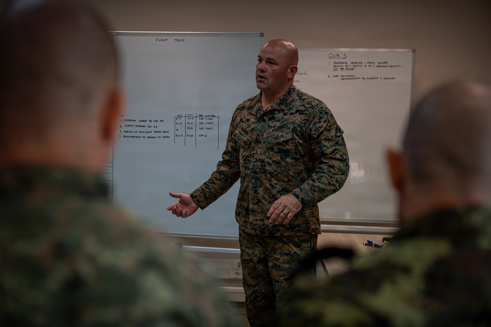 U.S. Marines participate in an integrated staff planners' course with NATO partners, allies in Romania
