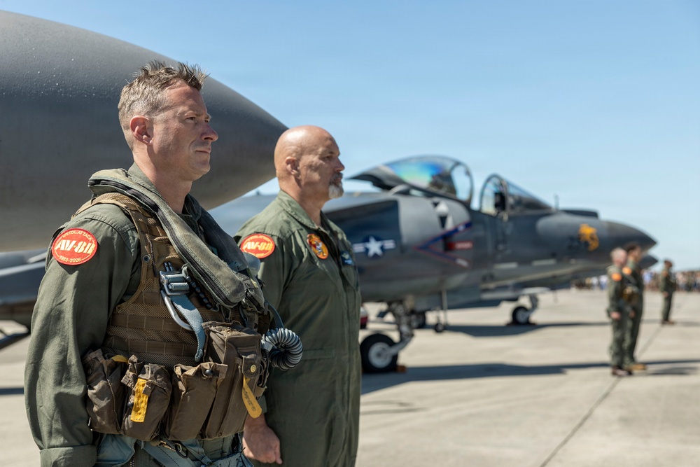 VMA-223 Harrier sundown ceremony
