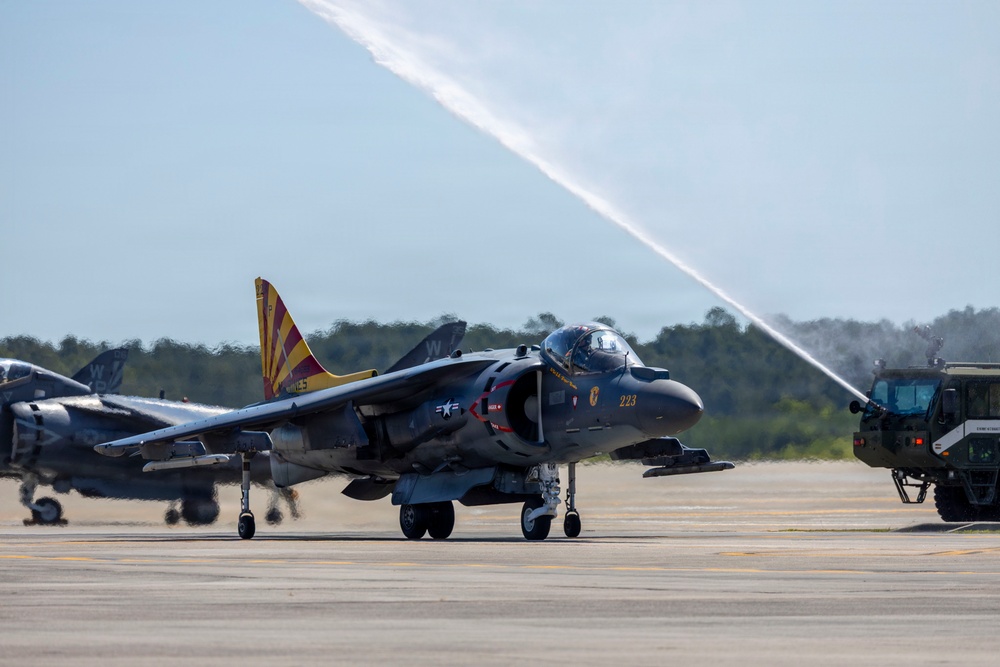 VMA-223 Harrier sundown ceremony