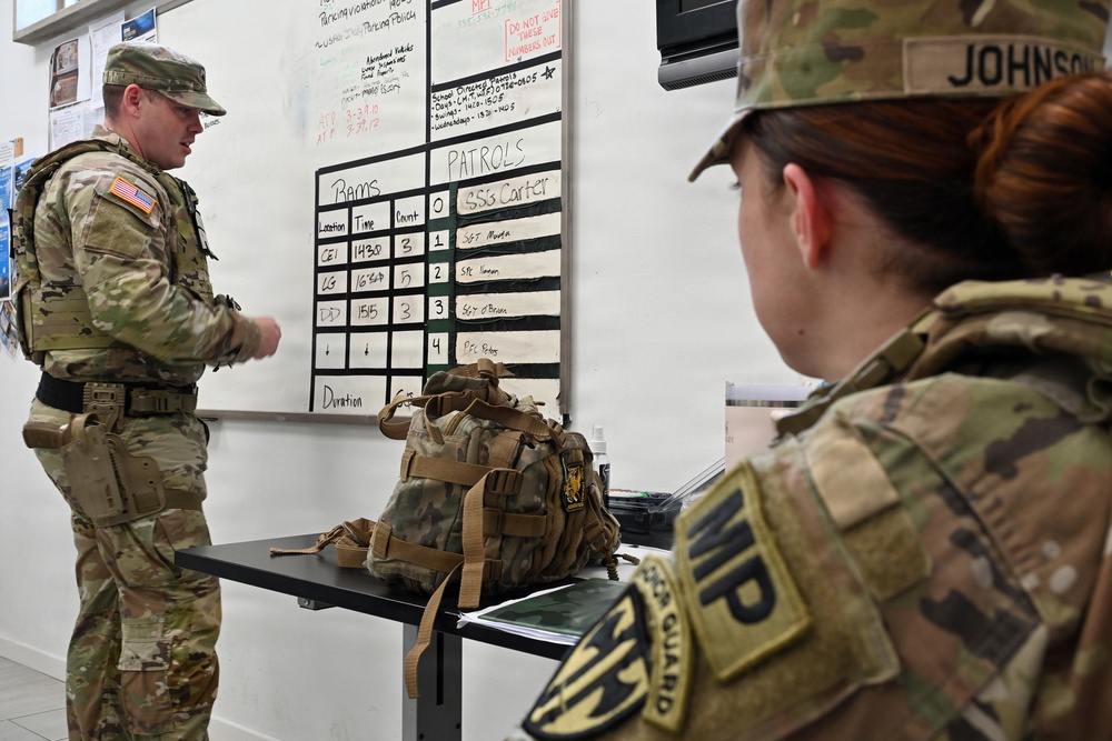 529th Military Police Company Conducts Mid-Shift Patrols