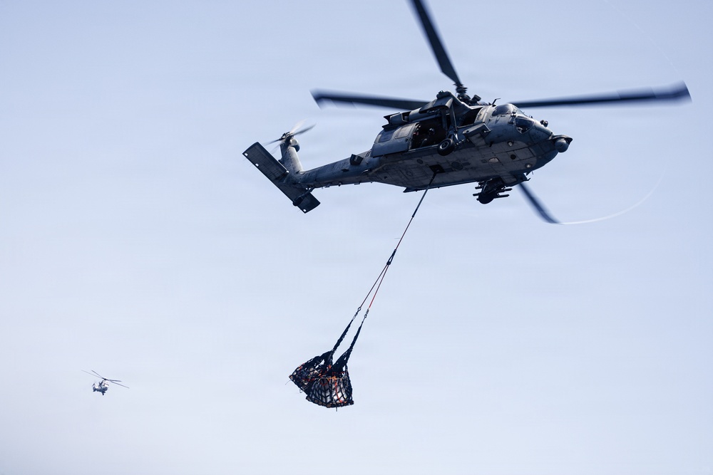 31st MEU | Vertical Replenishment aboard USS Tripoli (LHA 7)