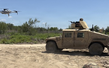 JTF-SB Soldier uses drone to help secure border