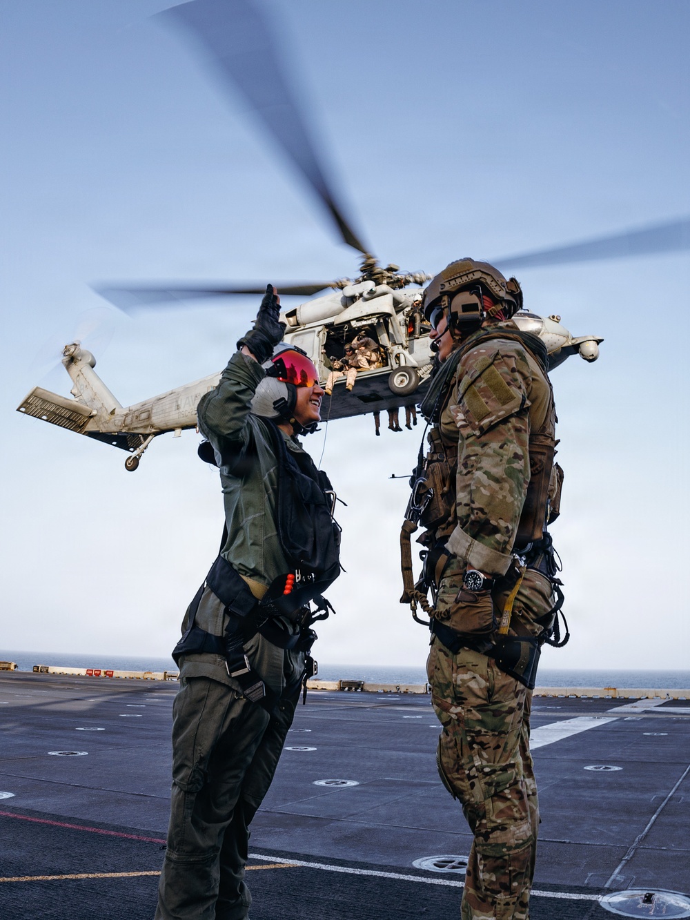 31st MEU | Sailor reenlists on the flight deck