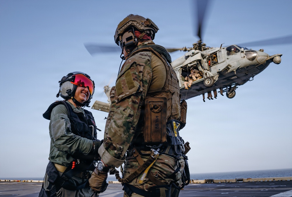 31st MEU | Sailor reenlists on the flight deck