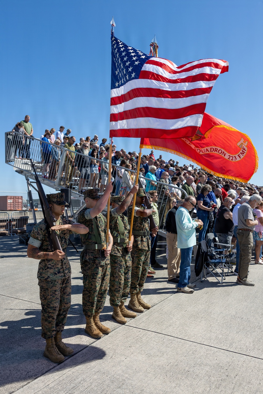 VMA-223 Harrier sundown ceremony