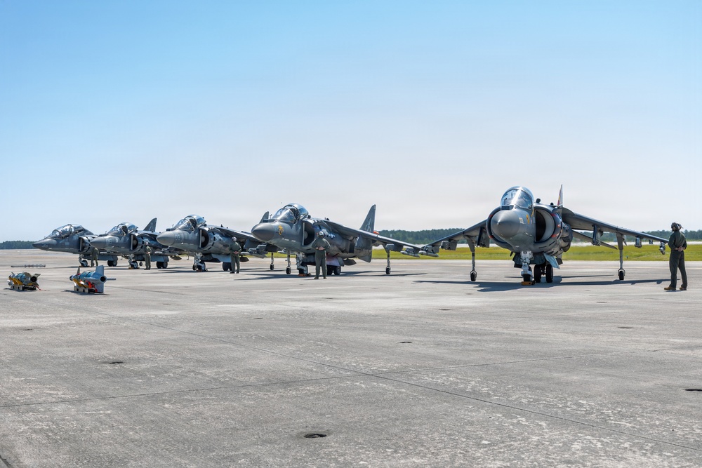 VMA-223 Harrier sundown ceremony