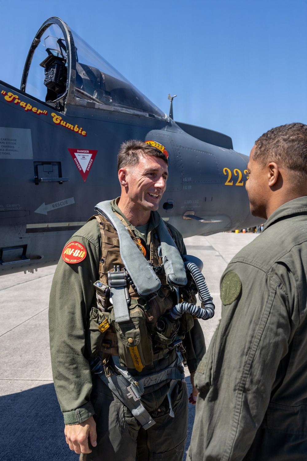 VMA-223 Harrier sundown ceremony