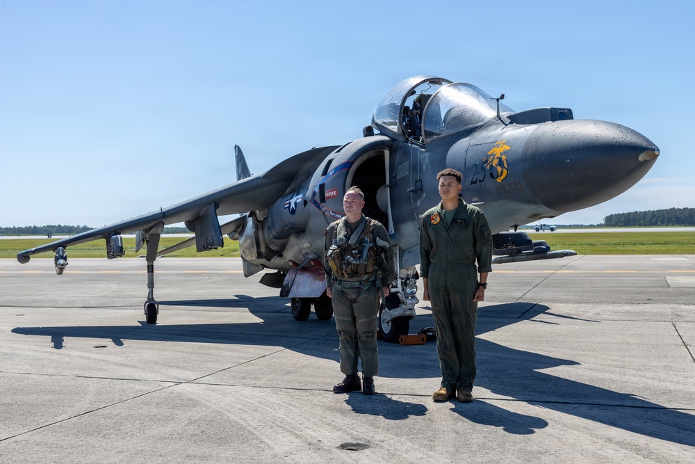 VMA-223 Harrier sundown ceremony