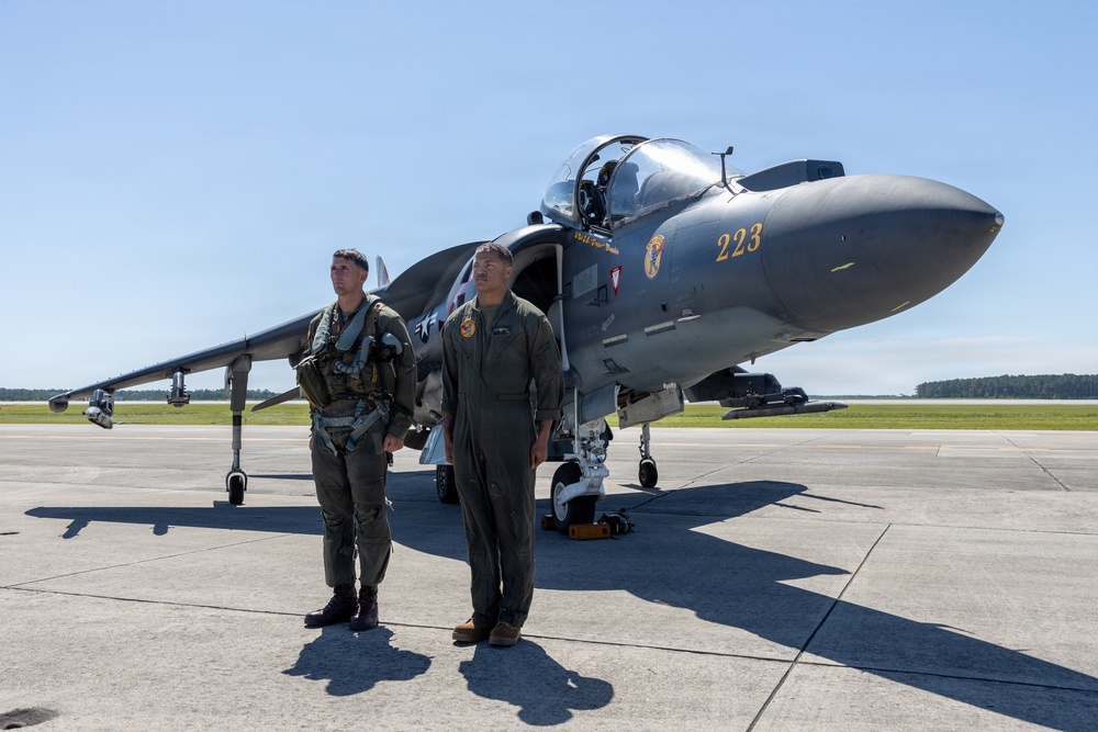 VMA-223 Harrier sundown ceremony
