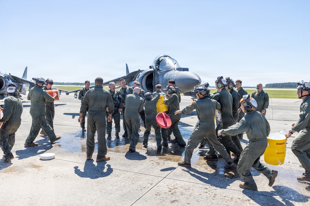 VMA-223 Harrier sundown ceremony