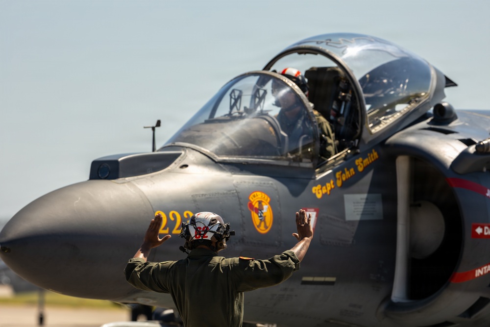 VMA-223 Harrier sundown ceremony