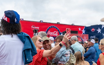 U.S. service members participate in NASCAR's Coca-Cola 600 military appreciation show
