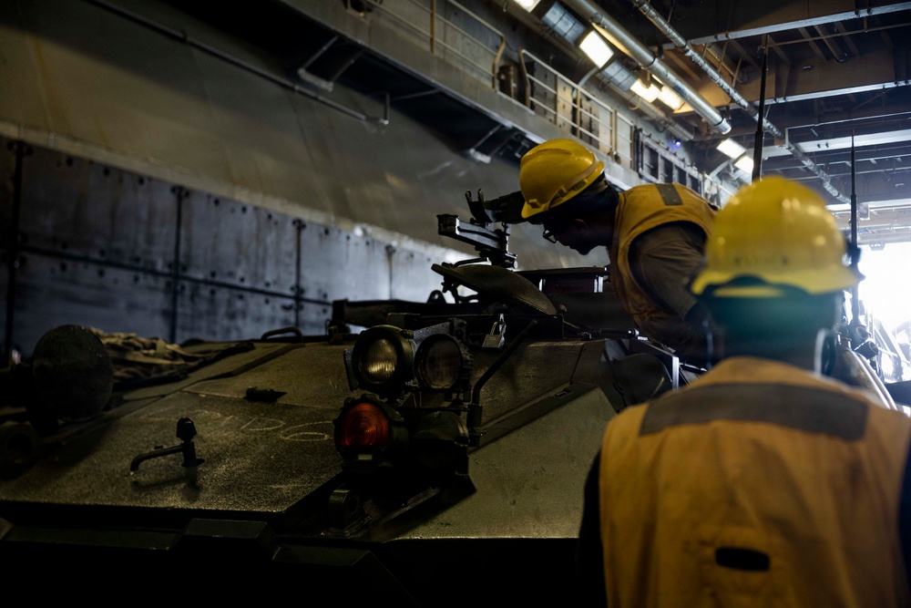 USS Iwo Jima Conducts a LCAC OPS
