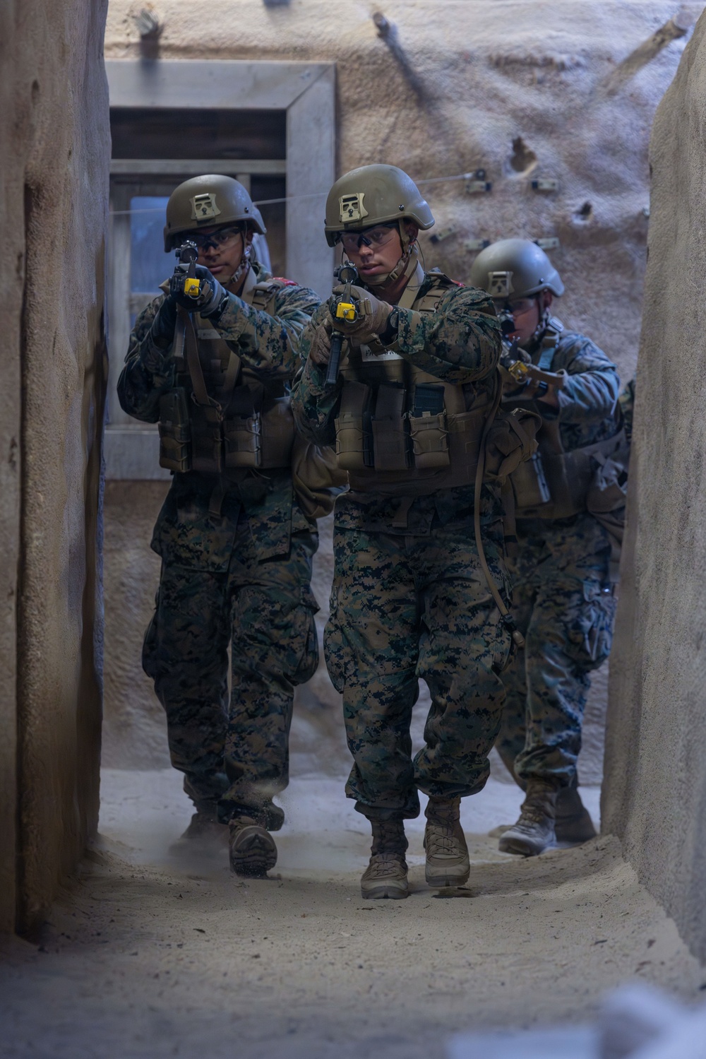 U.S. Marines with 1st CEB host training drills for at infantry immersion trainer