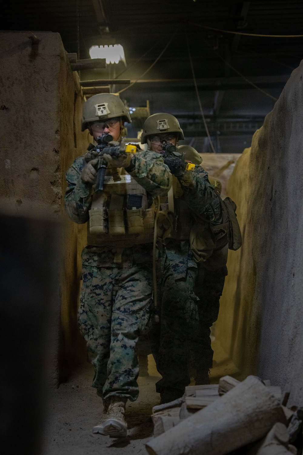 U.S. Marines with 1st CEB host training drills for Midshipmen at infantry immersion trainer