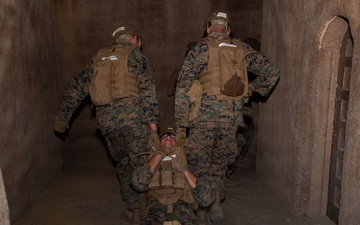 U.S. Marines with 1st CEB host training drills for Midshipmen at infantry immersion trainer