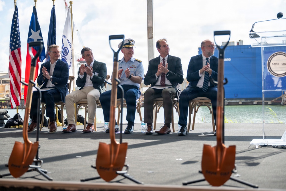 Coast Guard Commandant attends Galveston shipyard groundbreaking