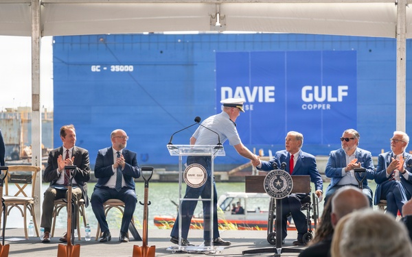 Coast Guard Commandant attends Galveston shipyard groundbreaking