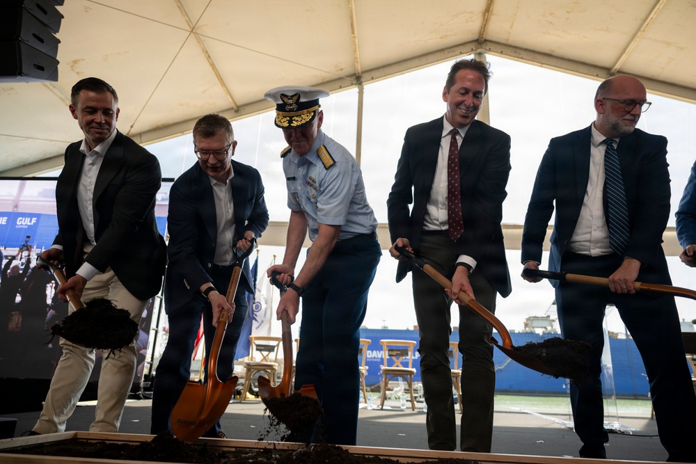 Coast Guard Commandant attends Galveston shipyard groundbreaking