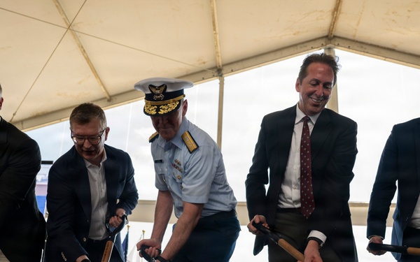 Coast Guard Commandant attends Galveston shipyard groundbreaking