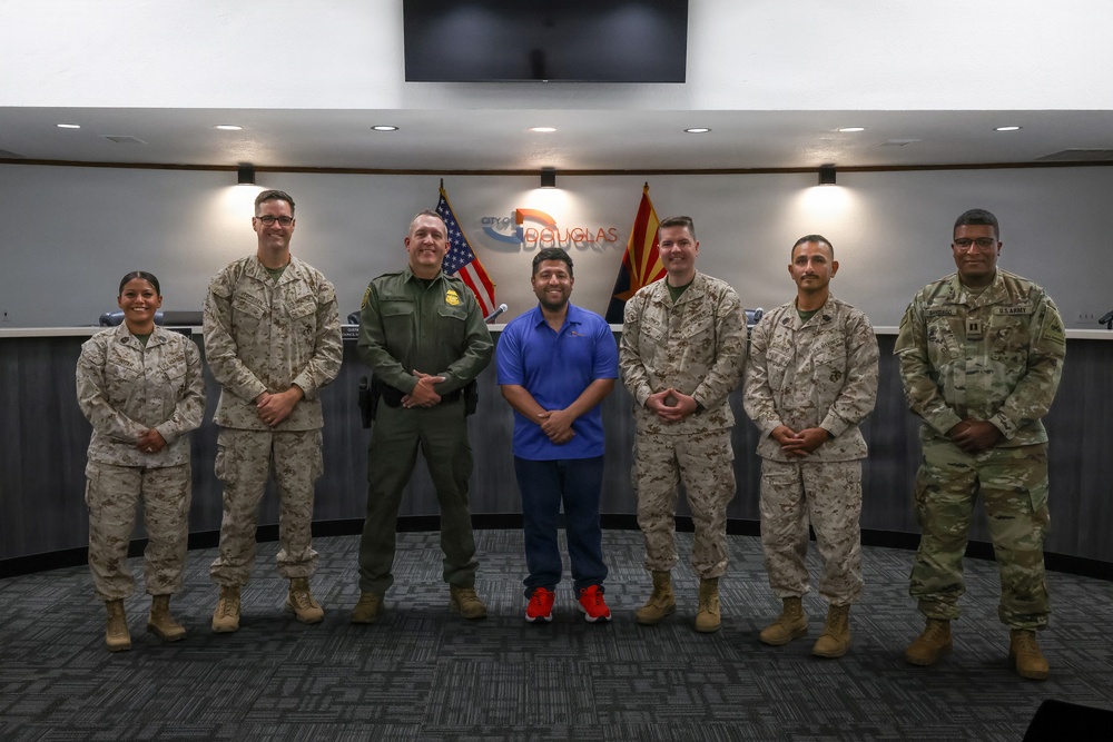 Douglas mayor meets with JTF-SB service members, interagency partners