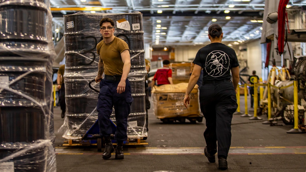Abraham Lincoln Conducts Replenishment-at-Sea With USNS Arctic