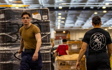 Abraham Lincoln Conducts Replenishment-at-Sea With USNS Arctic