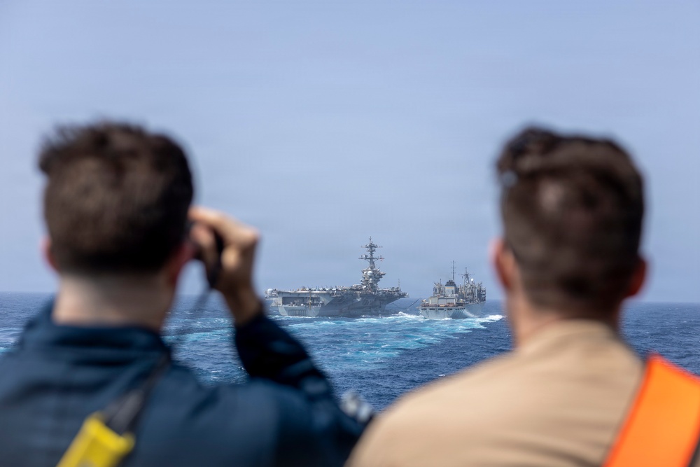 USS Delbert D. Black (DDG 119) Conducts a Replenishment-at-Sea